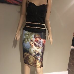 Art midi angels skirt SOLD✅